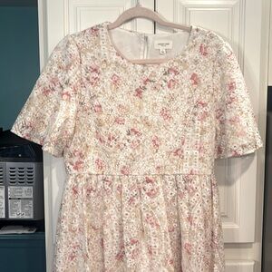 Orange Creek Eyelet Floral Midi Dress size large